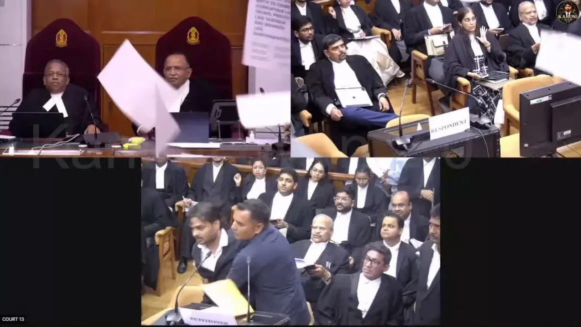 सुप्रीम कोर्ट में शख्स ने किया हंगामा, मुख्य न्यायाधीश को गाली दी, सुनवाई के दौरान फेंके कागज
